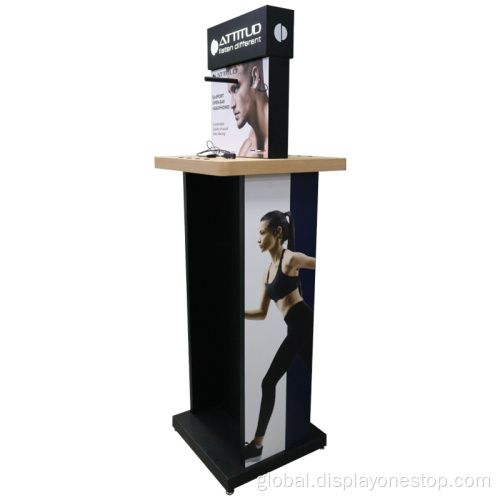 Headset Promotion Floor Stand Unit Advertising Trade show Promotion pop floor stand display Factory